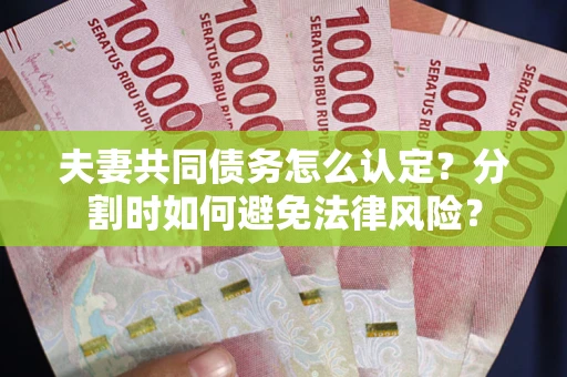 北京夫妻共同债务怎么认定？分割时如何避免法律风险？